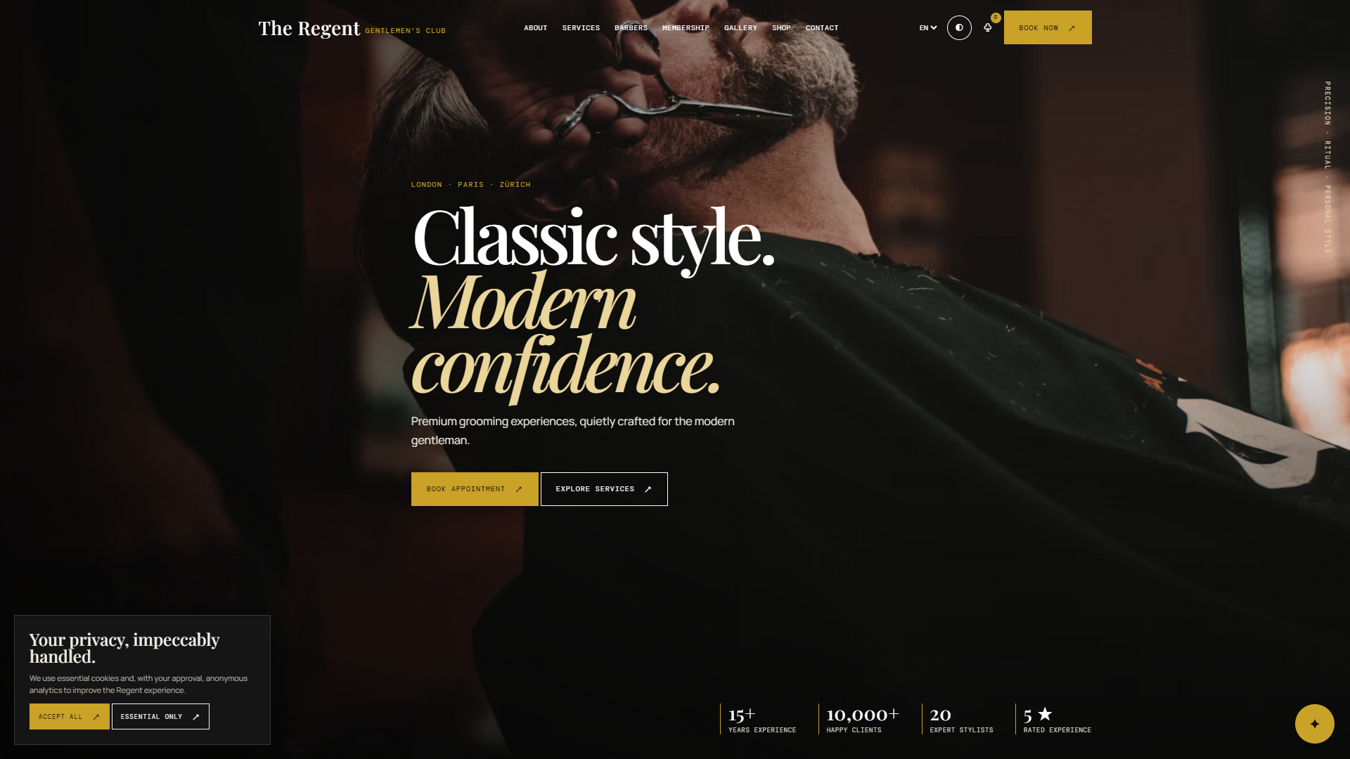 Urban Fade Barbershop Studio — Website Template