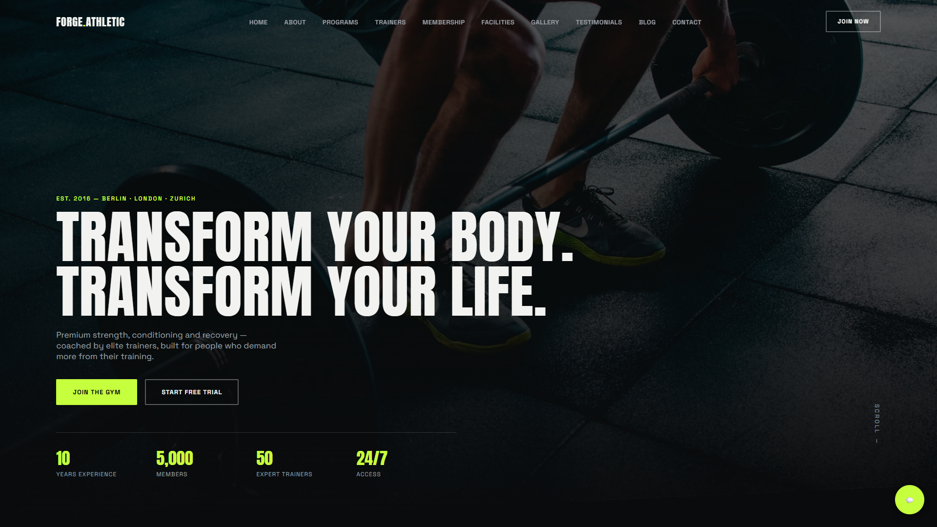 Iron Vault Bodybuilding Club — Website Template